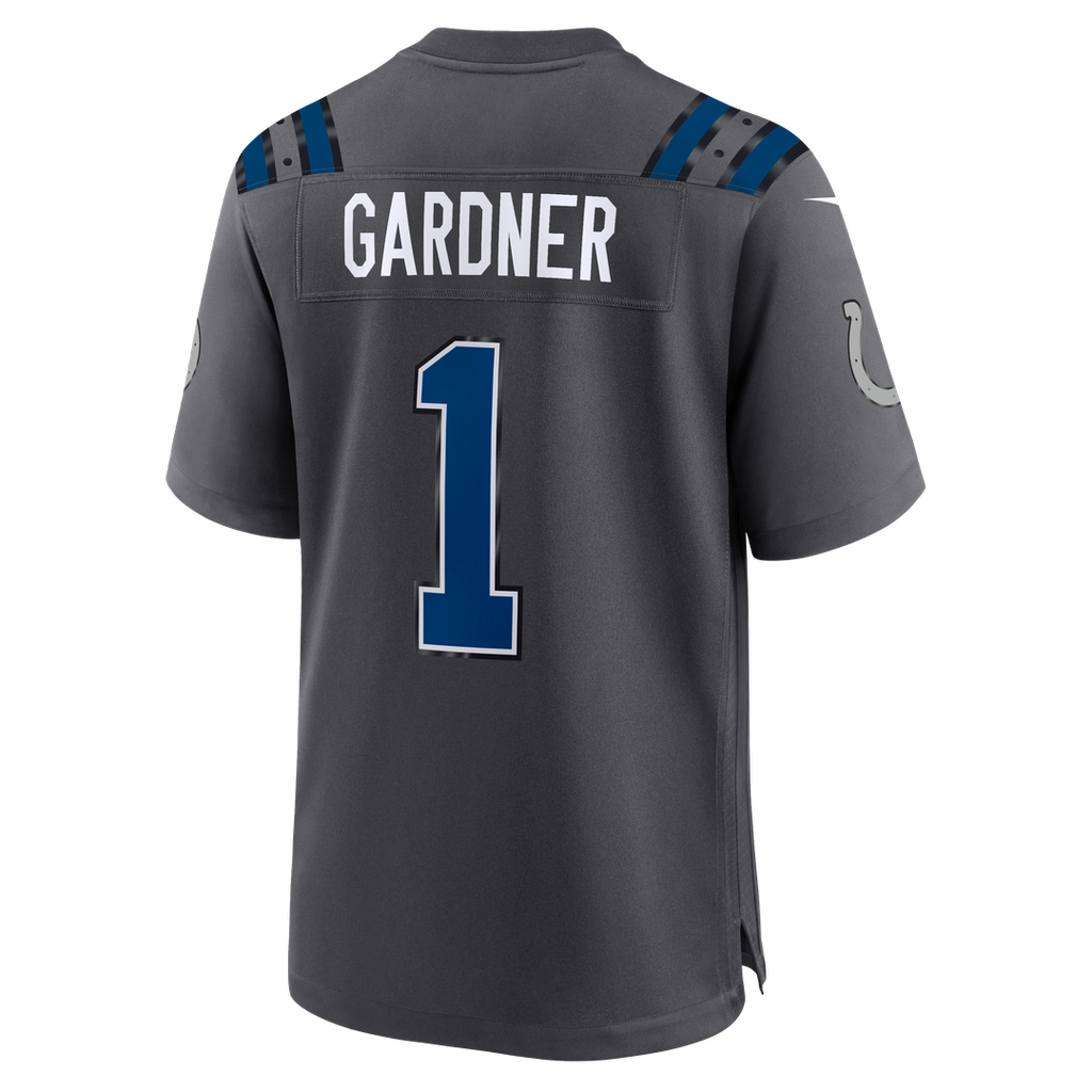 Men's Indianapolis Colts Ahmad Sauce Gardner Nike Anthracite 2026 Rivalries Collection Game Jersey