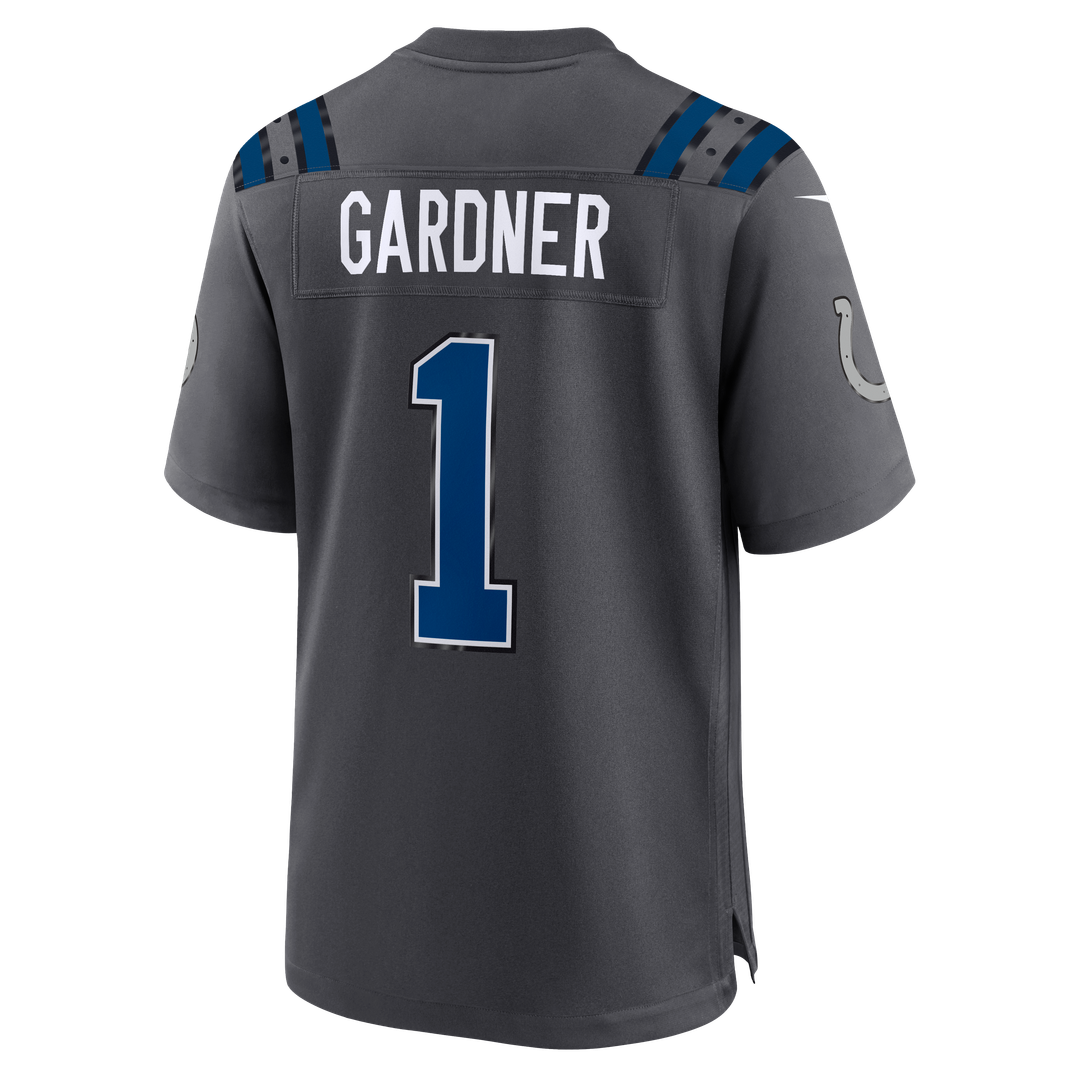 Men's Indianapolis Colts Ahmad Sauce Gardner Nike Anthracite 2026 Rivalries Collection Game Jersey