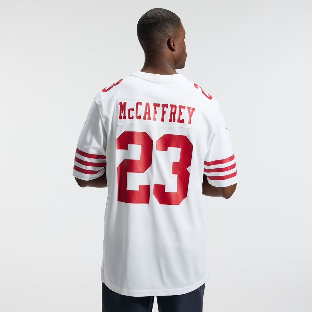 Men's San Francisco 49ers Christian McCaffrey Nike White Game Player Jersey