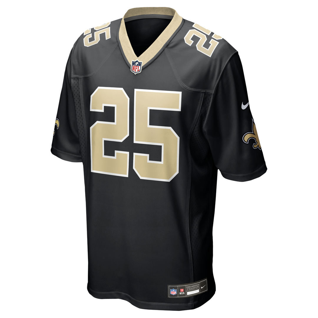 Men's New Orleans Saints Rejzohn Wright Nike  Black Team Game Jersey