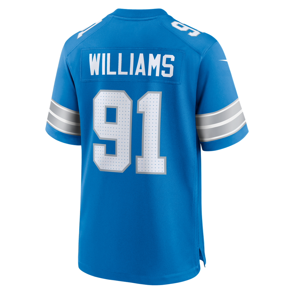 Men's Detroit Lions Tyleik Williams Nike  Blue Team Game Jersey