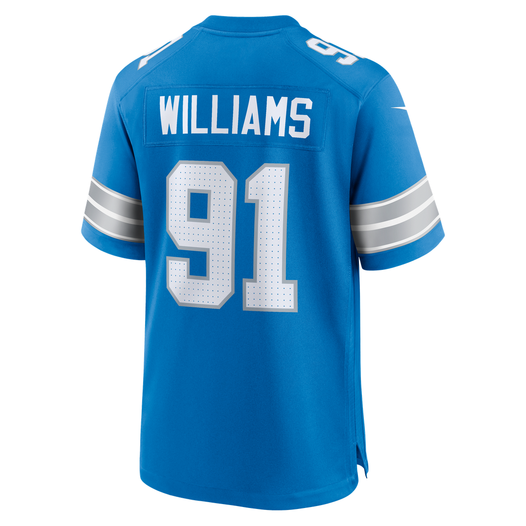 Men's Detroit Lions Tyleik Williams Nike  Blue Team Game Jersey