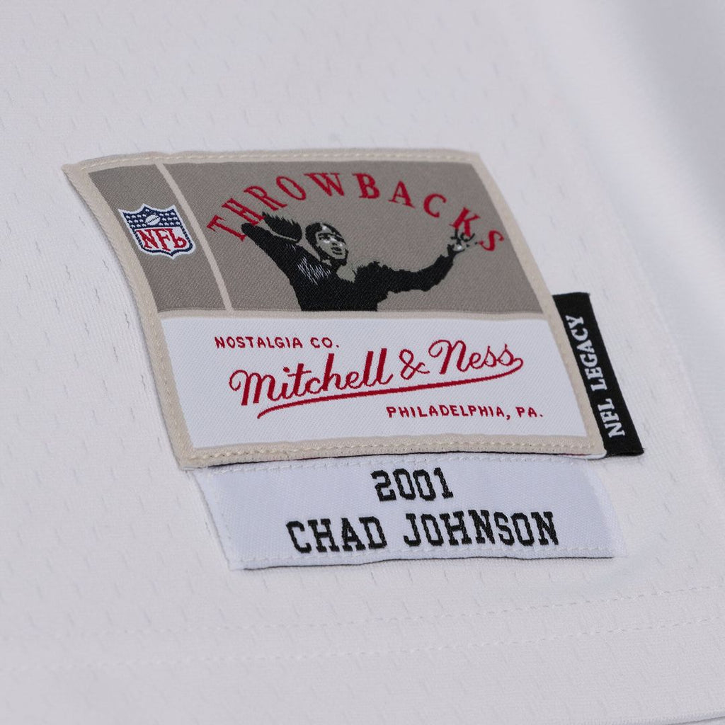 Men's Cincinnati Bengals Chad Johnson Mitchell & Ness White 2001 Legacy Replica Player Jersey