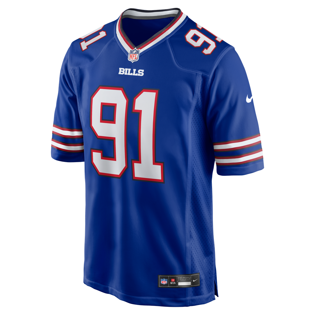 Men's Buffalo Bills Ed Oliver Nike Royal Team Game Player Jersey