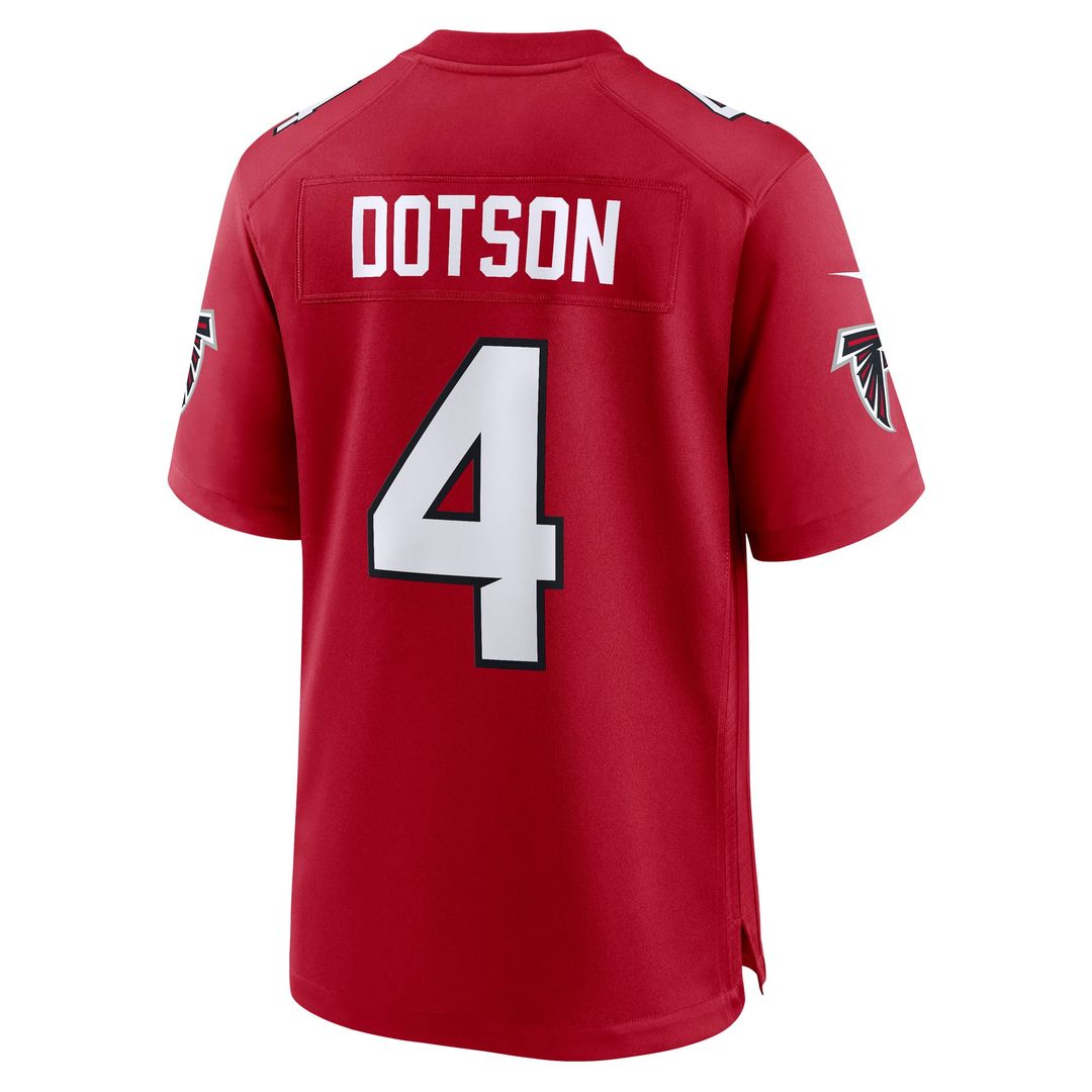 Men's Atlanta Falcons Jahan Dotson Nike  Red Team Game Jersey