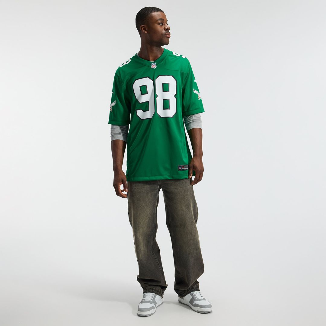 Men's Philadelphia Eagles Jalen Carter Nike White Game Jersey