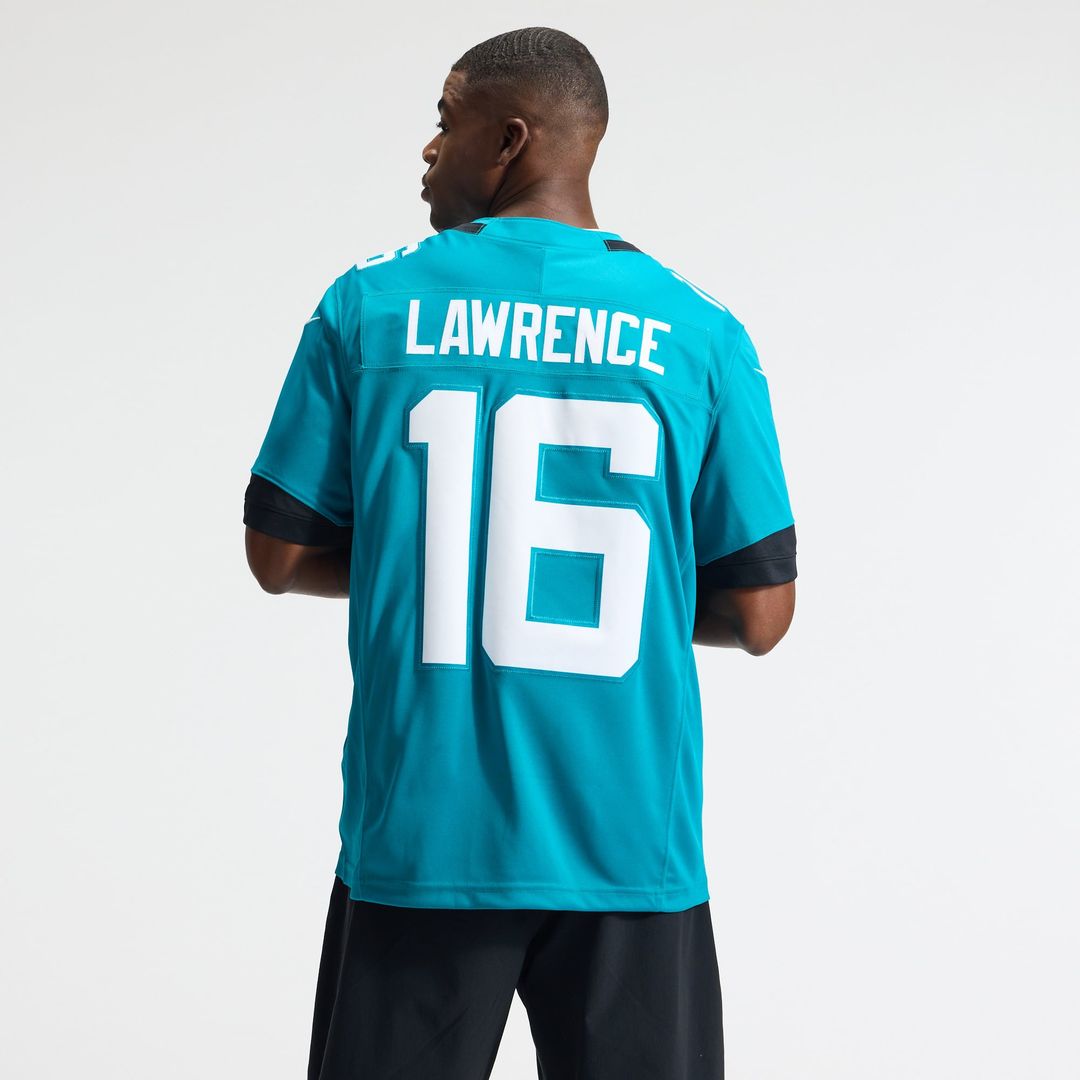 Men's Jacksonville Jaguars Trevor Lawrence Nike Teal Team Vapor F.U.S.E. Stitched Limited Jersey