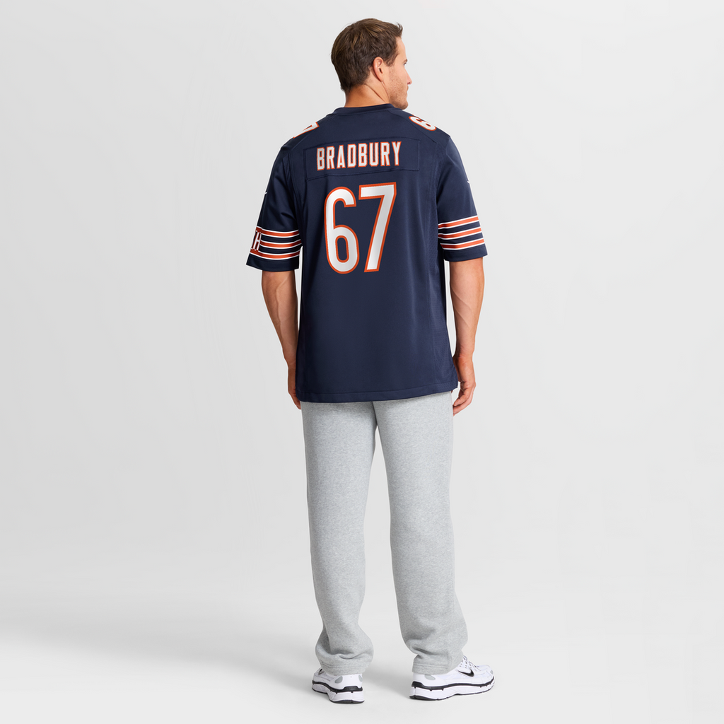 Men's Chicago Bears Garrett Bradbury Nike Navy Team Game Jersey
