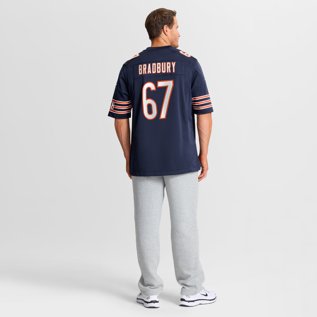 Men's Chicago Bears Garrett Bradbury Nike Navy Team Game Jersey
