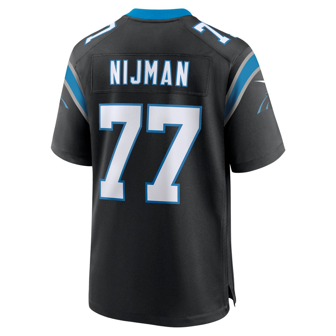 Men's Carolina Panthers Yosh Nijman Nike  Black  Game Jersey