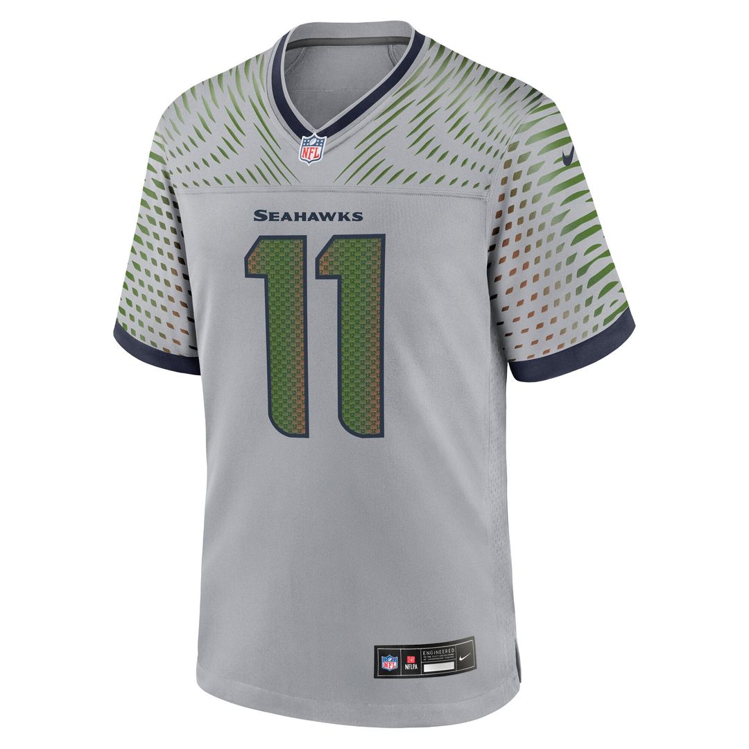 Men's Seattle Seahawks Jaxon Smith-Njigba Nike Gray Rivalries Collection Game Jersey
