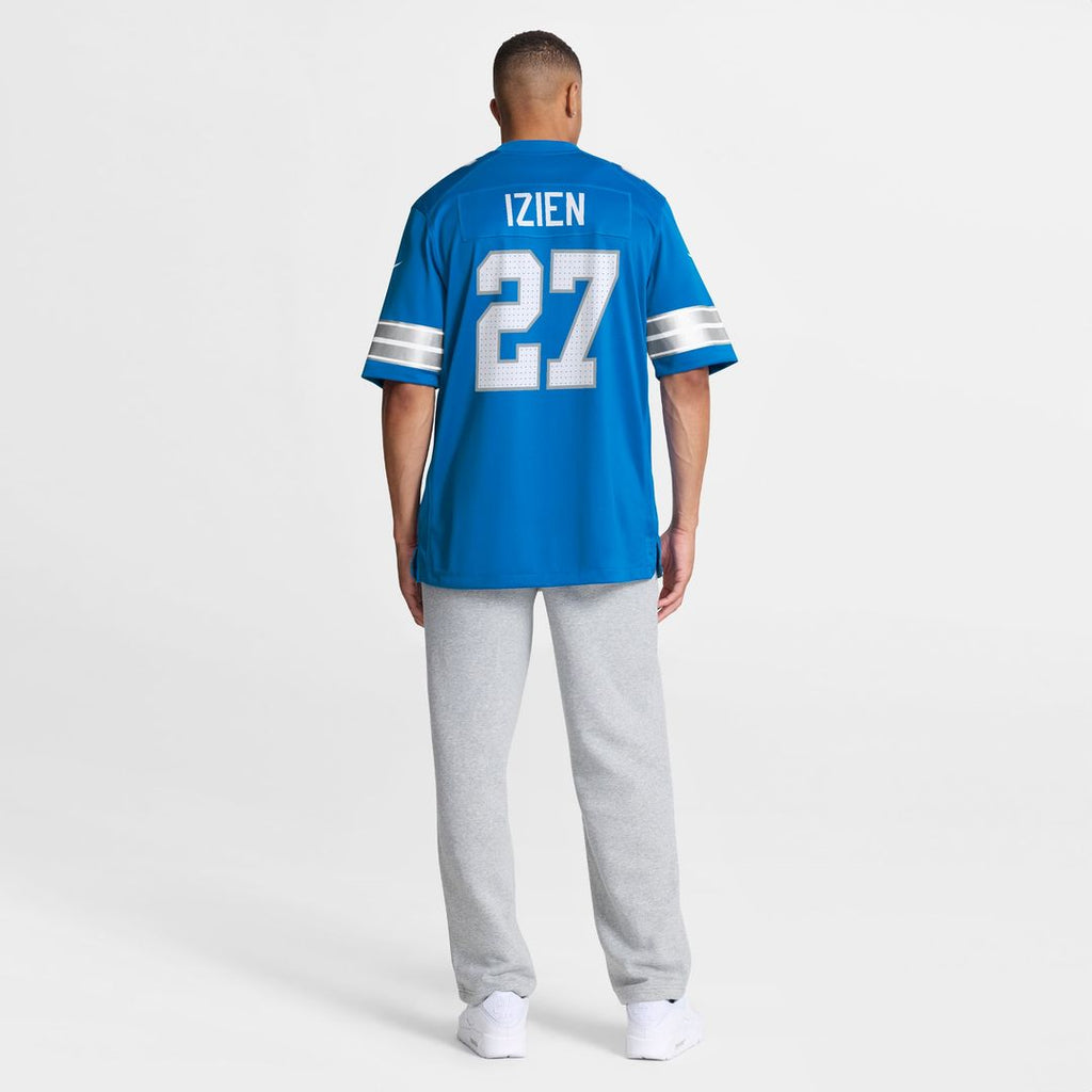 Men's Detroit Lions Christian Izien Nike  Blue Team Game Jersey