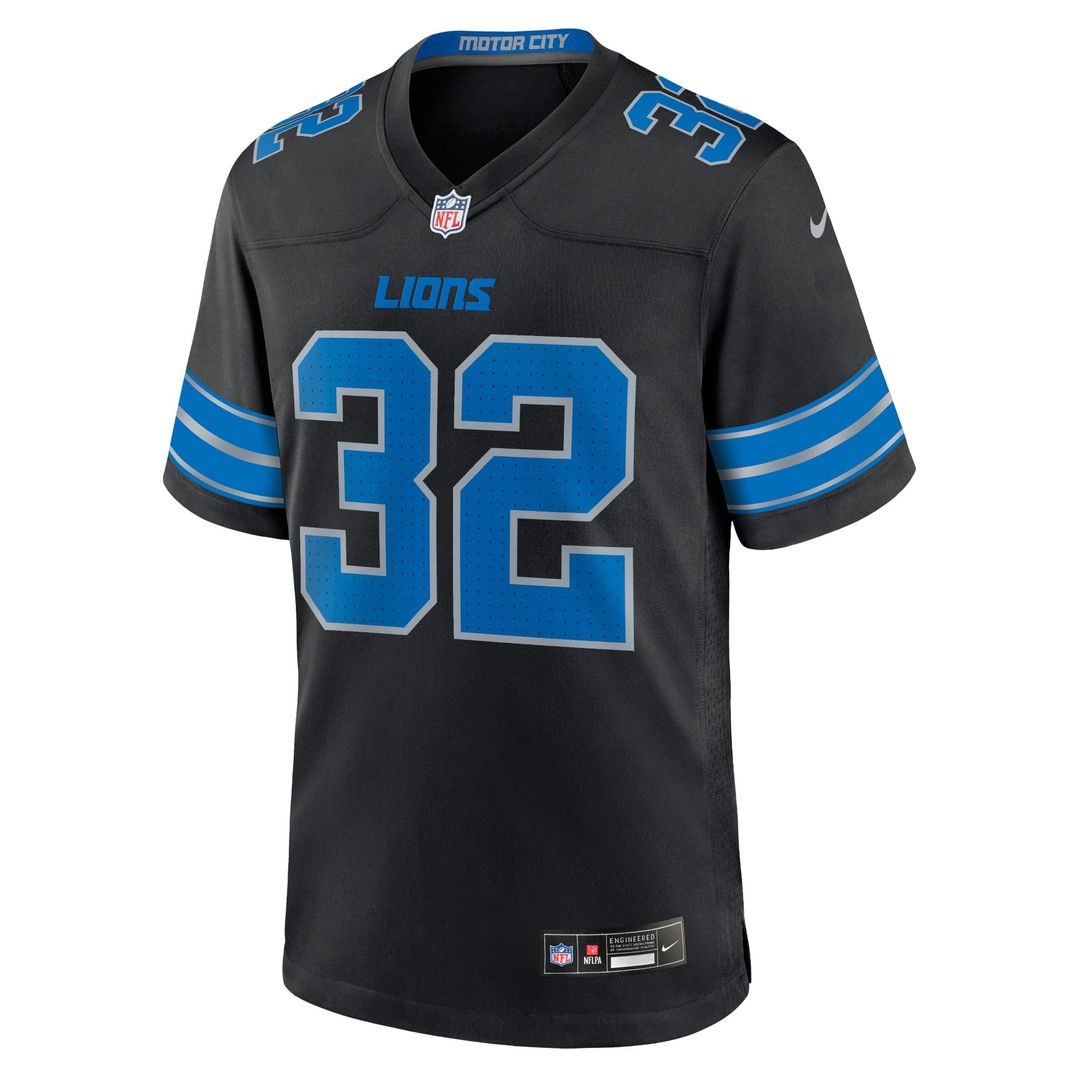 Men's Detroit Lions Brian Branch Nike Black Alternate Game Jersey