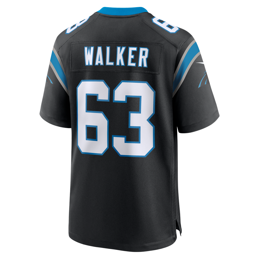 Men's Carolina Panthers Rasheed Walker Nike  Black Team Game Jersey