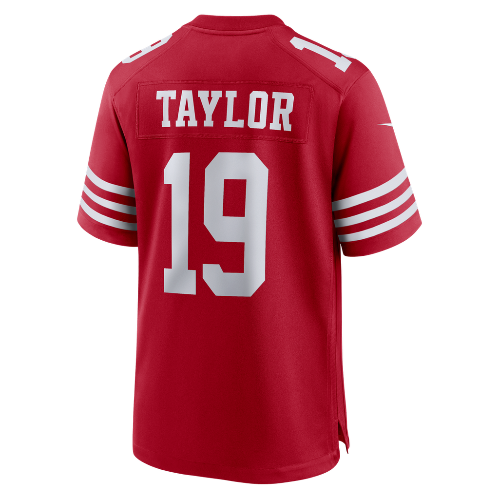 Men's San Francisco 49ers Trent Taylor Nike  Scarlet Team Game Jersey