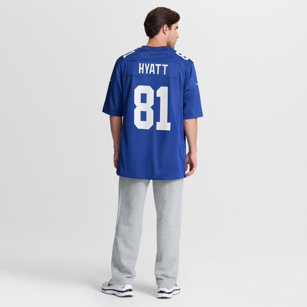 Men's New York Giants Jalin Hyatt Nike Royal Team Game Jersey