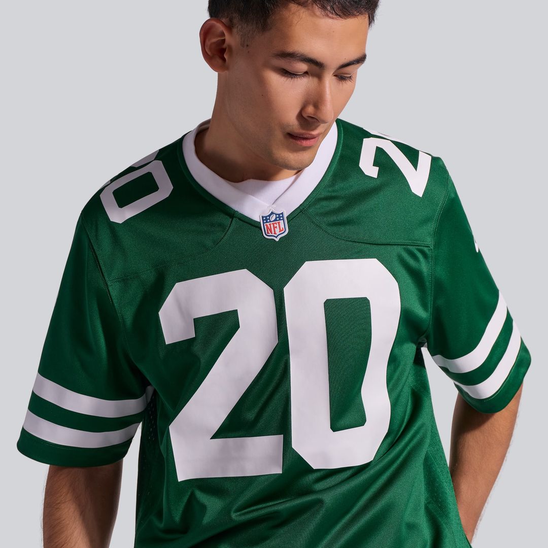 Men's New York Jets Breece Hall Nike Legacy Green Game Jersey