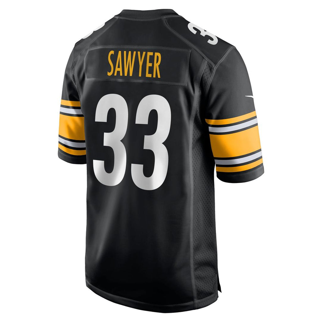 Men's Pittsburgh Steelers Jack Sawyer Nike  Black Team Game Jersey