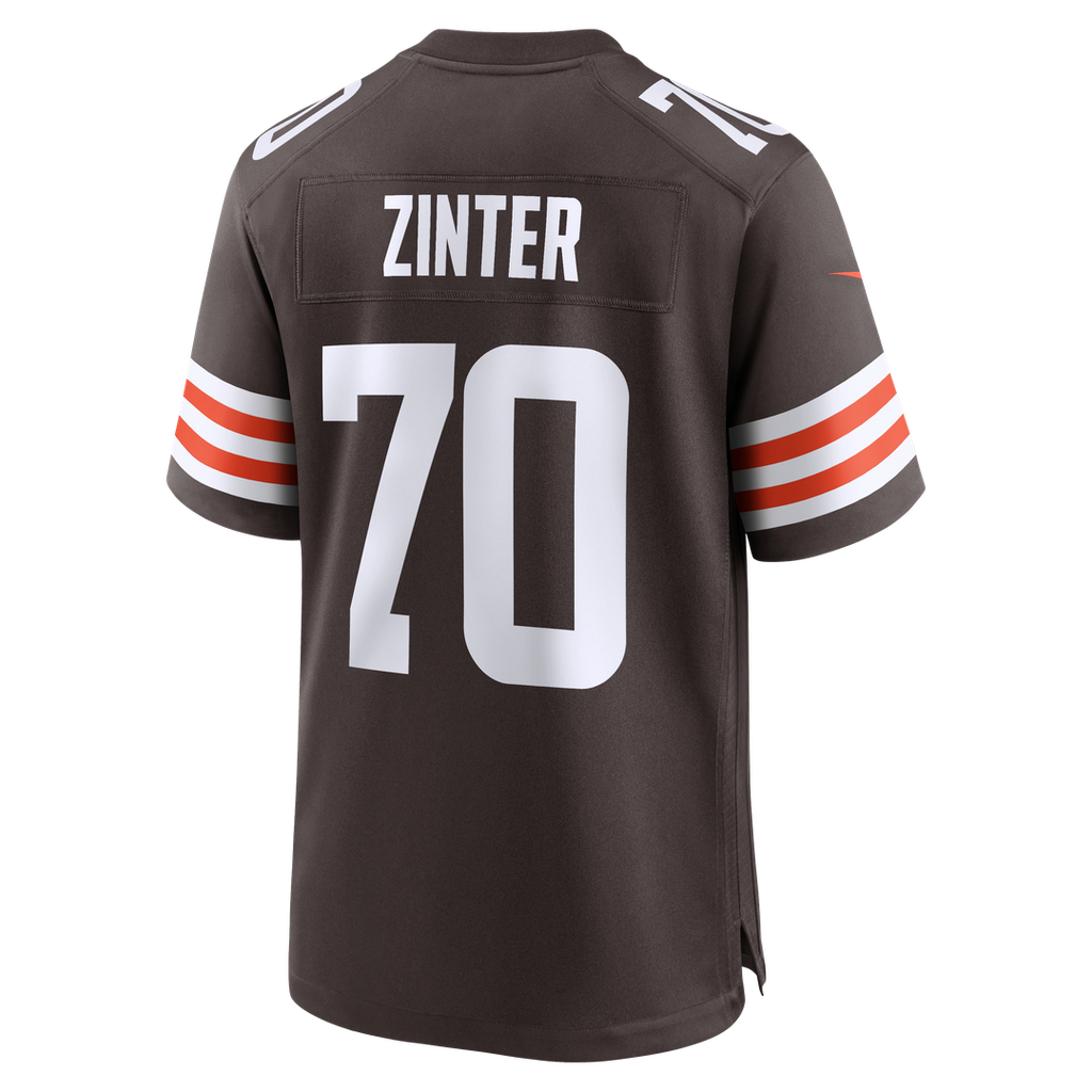 Men's Cleveland Browns Zak Zinter Nike  Brown Team Game Jersey