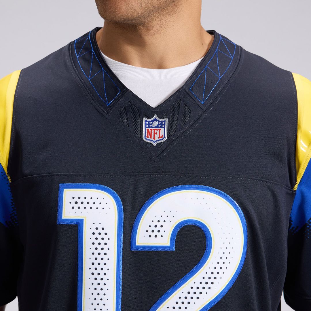 Men's Los Angeles Rams Puka Nacua Nike Dark Blue Rivalries Collection Stitched Limited Jersey