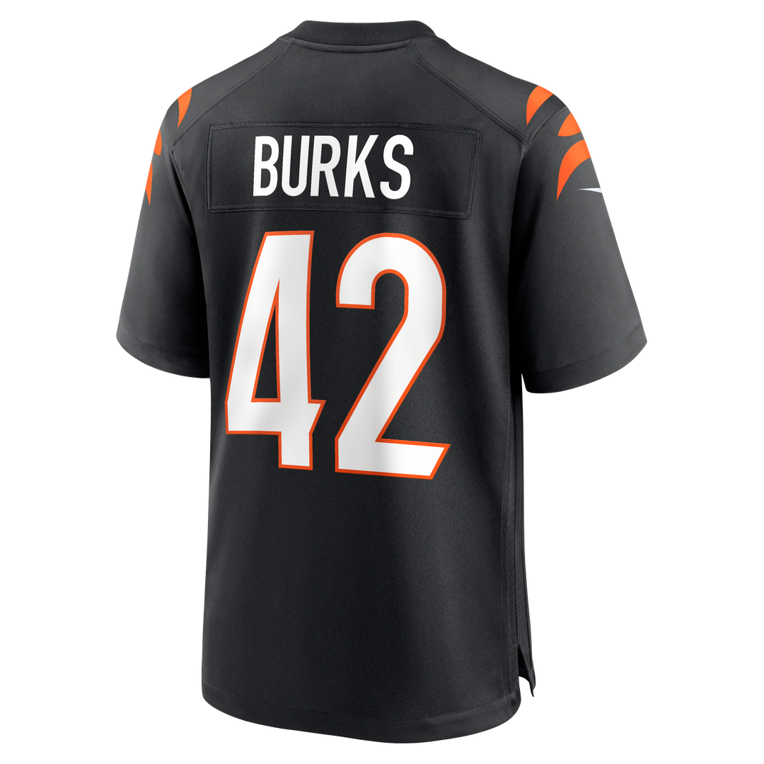 Men's Cincinnati Bengals Oren Burks Nike  Black Team Game Jersey