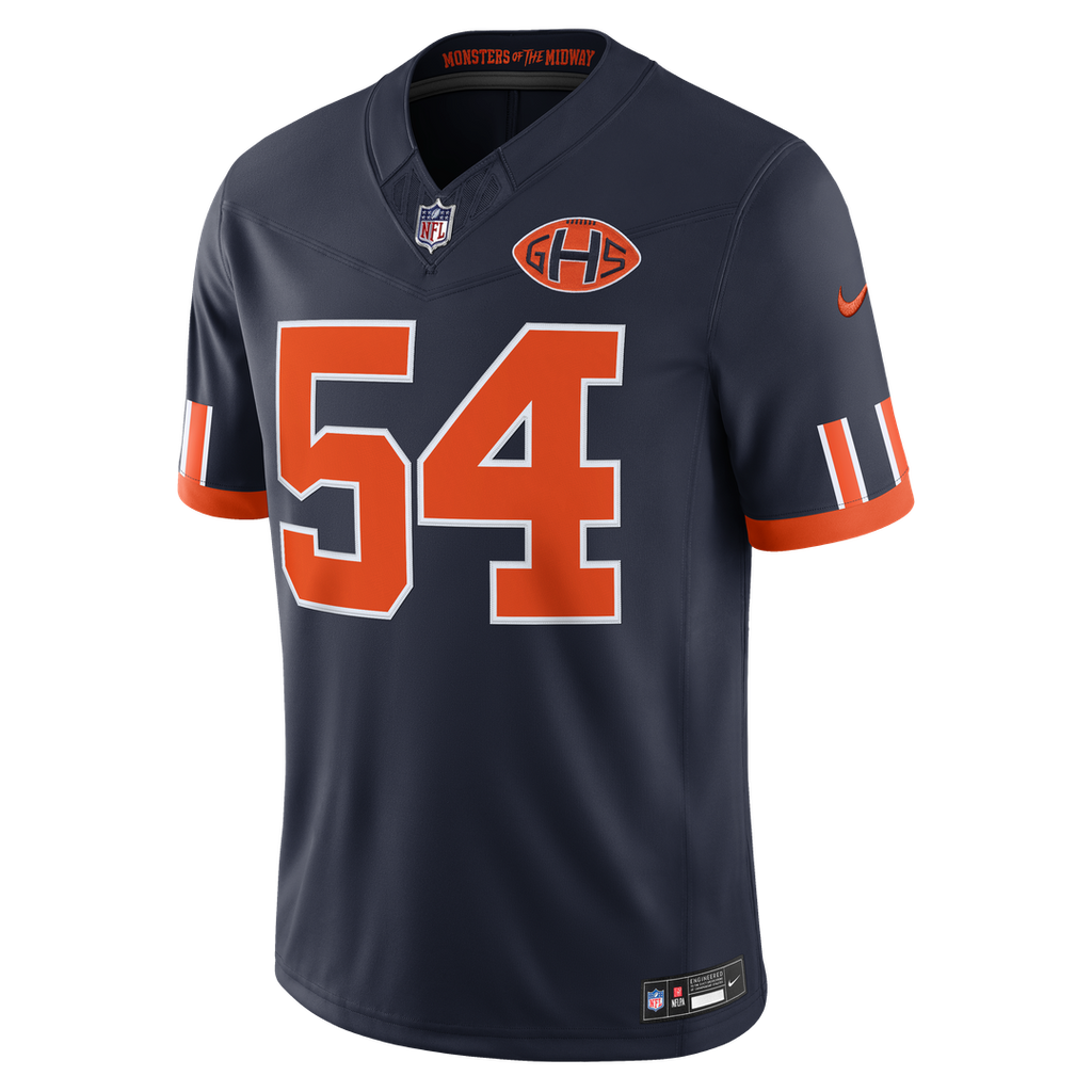 Men's Chicago Bears Brian Urlacher Nike Navy 2026 Rivalries Collection Game Jersey
