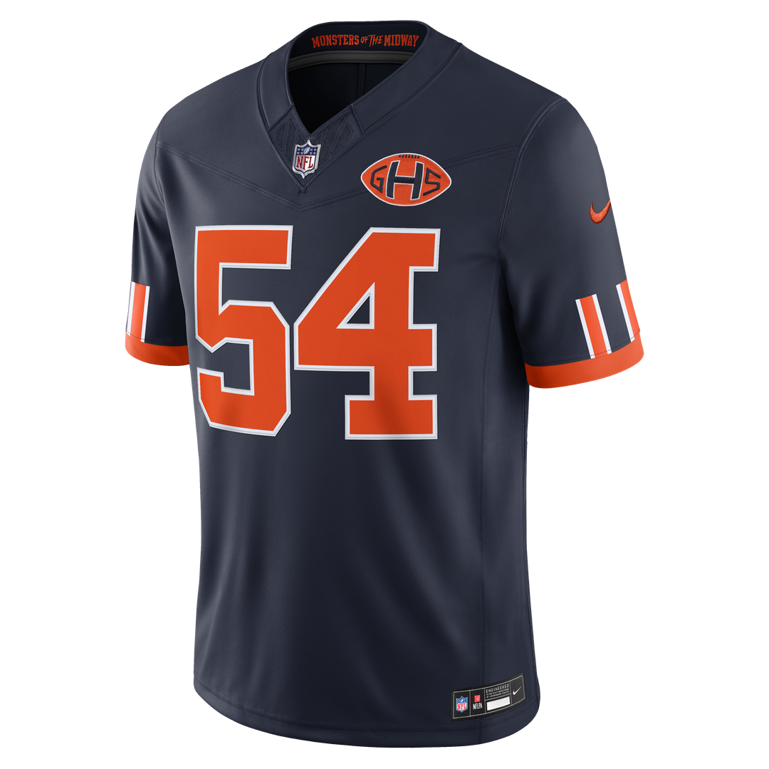 Men's Chicago Bears Brian Urlacher Nike Navy 2026 Rivalries Collection Game Jersey