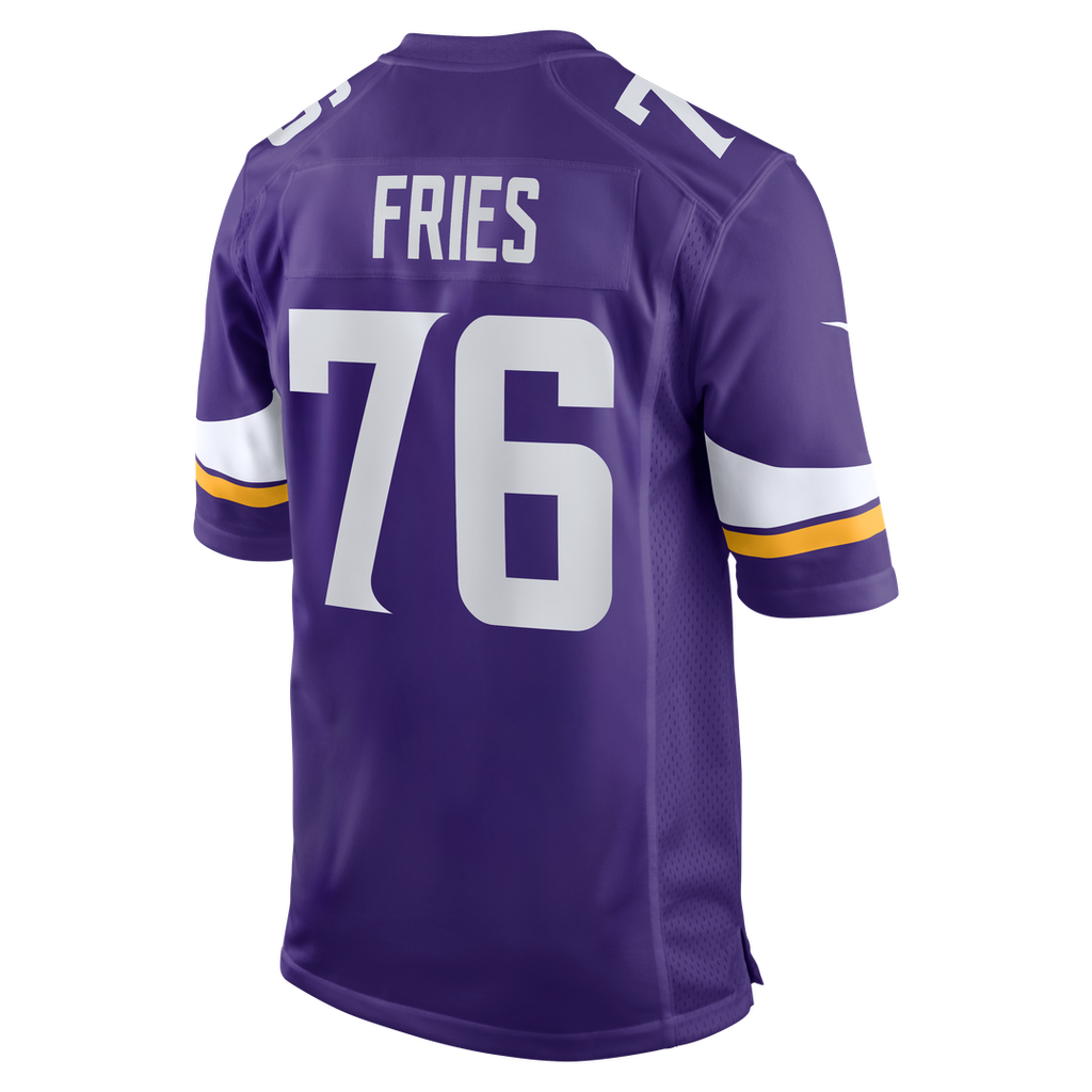 Men's Minnesota Vikings Will Fries Nike  Purple Team Game Jersey