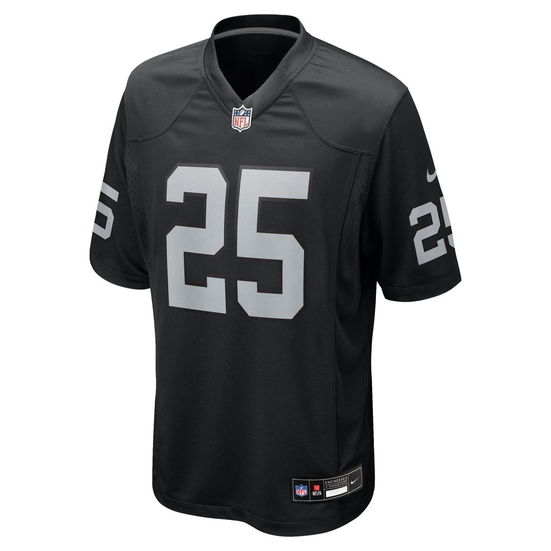 Men's Las Vegas Raiders Fred Biletnikoff Nike Black Game Retired Player Jersey