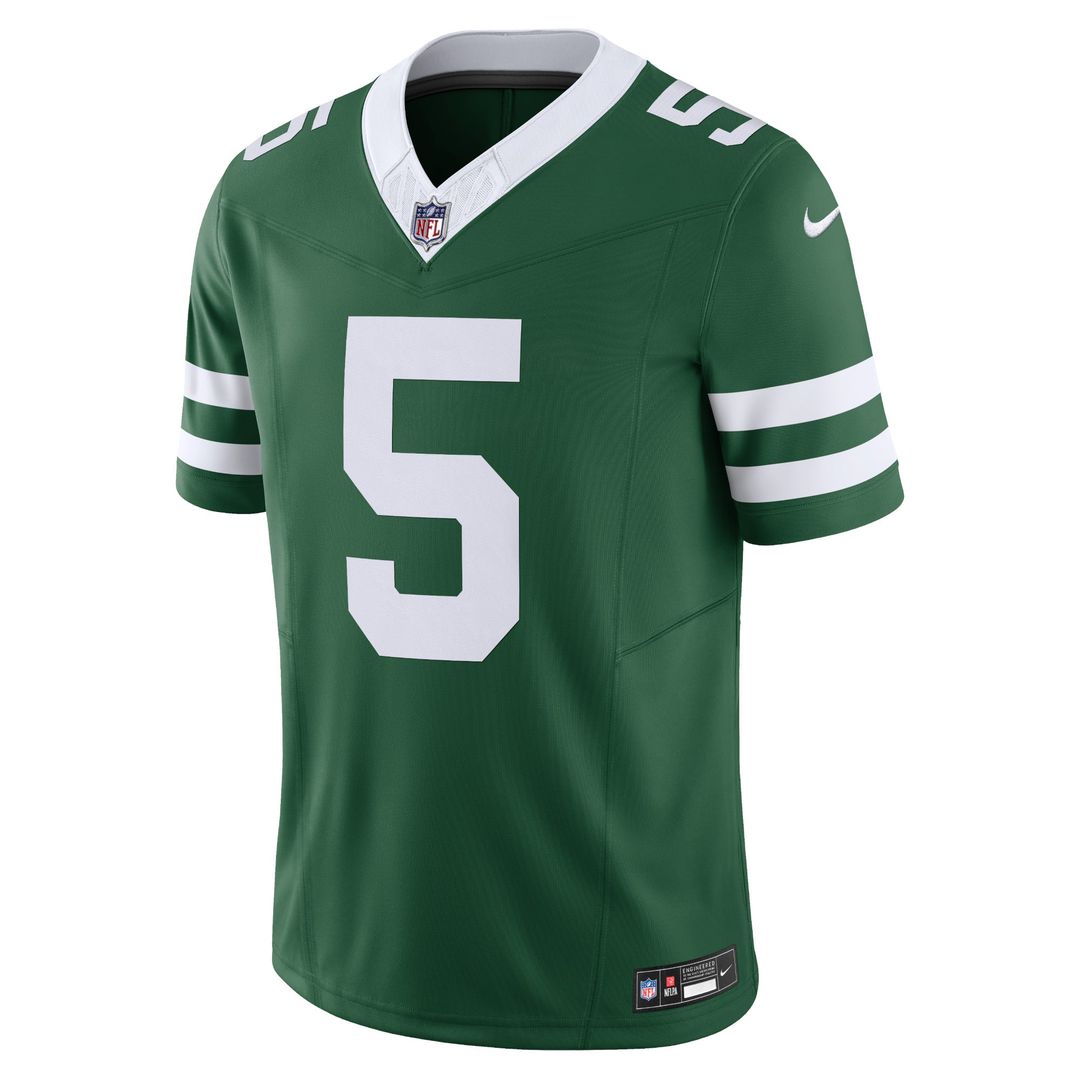 Men's New York Jets Garrett Wilson Nike Legacy White Vapor F.U.S.E. Limited Jersey