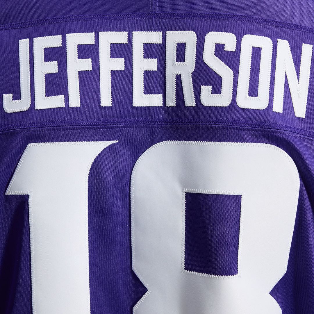 Men's Minnesota Vikings Justin Jefferson Nike White Alternate Vapor F.U.S.E. Stitched Limited Jersey