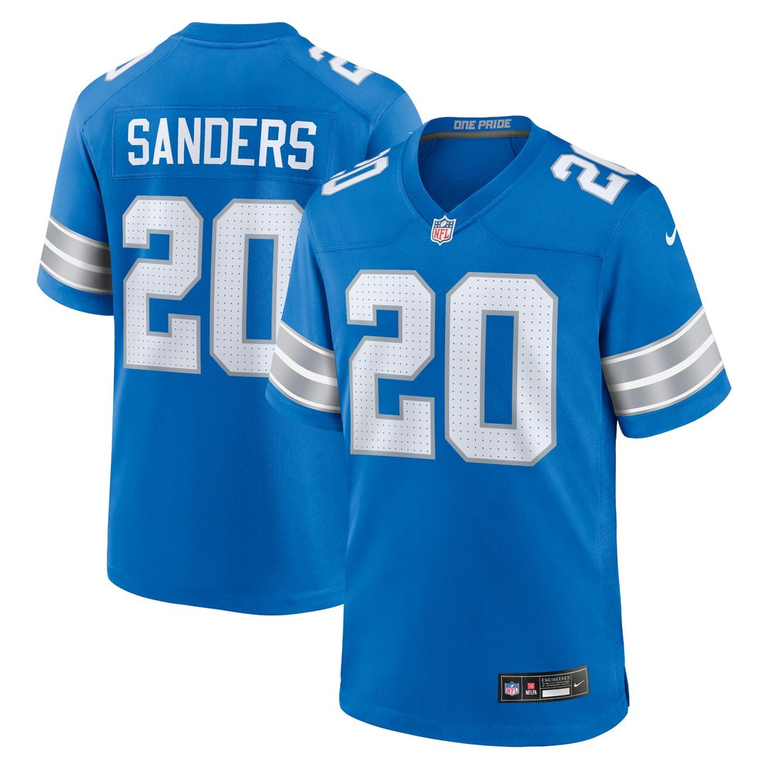 Men's Detroit Lions Barry Sanders Nike Black 2nd Alternate Retired Player Game Jersey