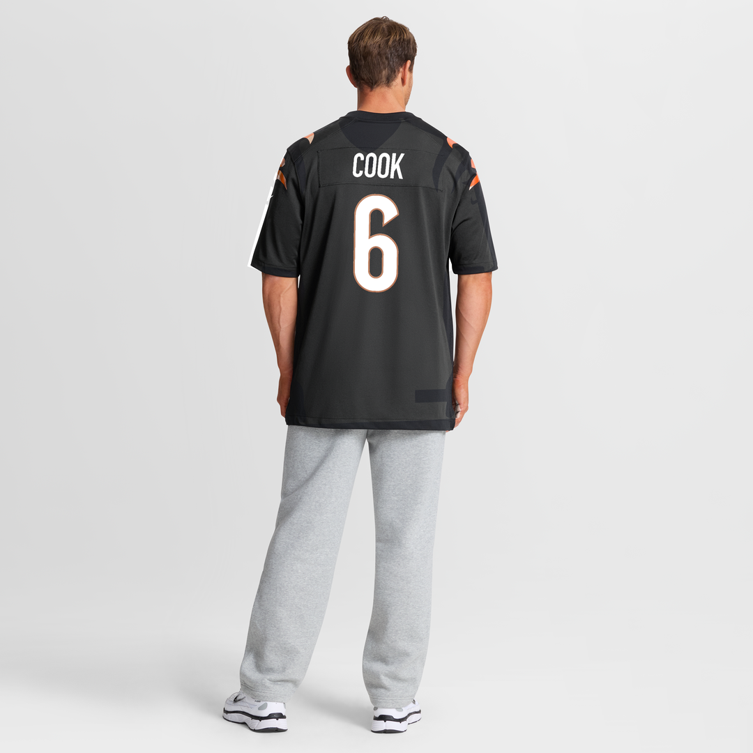 Men's Cincinnati Bengals Bryan Cook Nike  Black Team Game Jersey