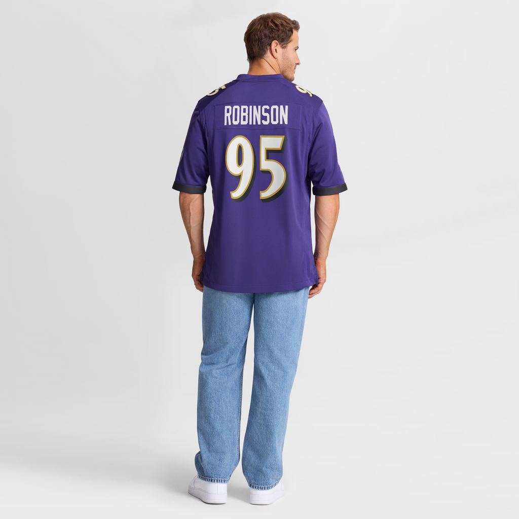 Men's Baltimore Ravens Tavius Robinson Nike  Purple Team Game Jersey