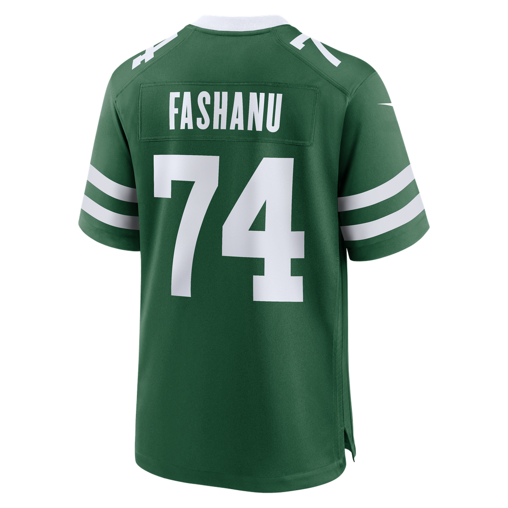 Men's New York Jets Olu Fashanu Nike Gotham Green  Player Game Jersey