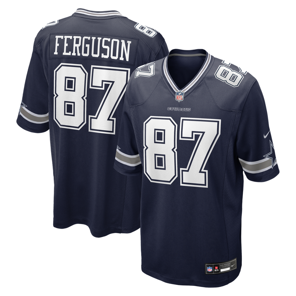 Men's Dallas Cowboys Jake Ferguson Nike Navy Team Game Jersey