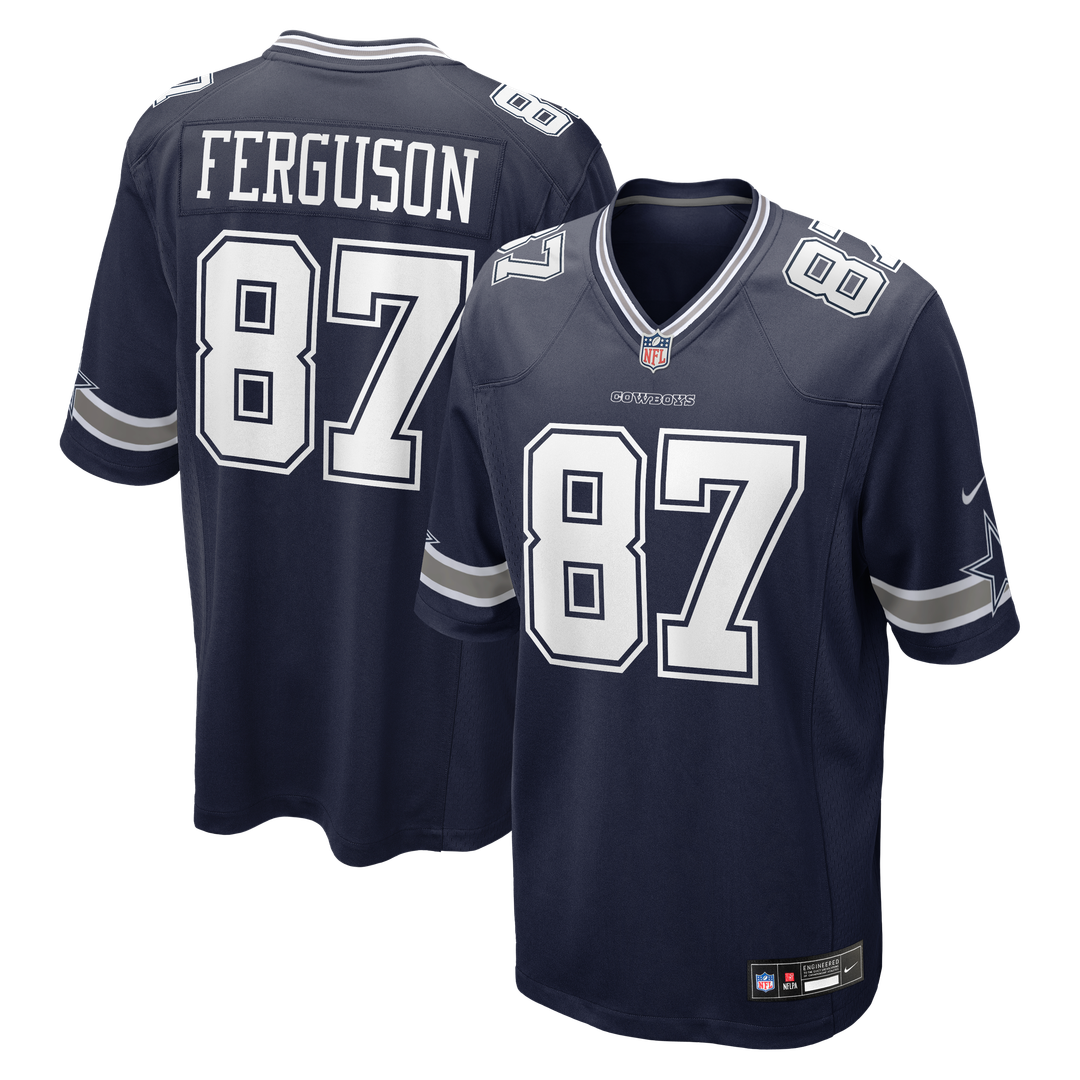 Men's Dallas Cowboys Jake Ferguson Nike Navy Team Game Jersey