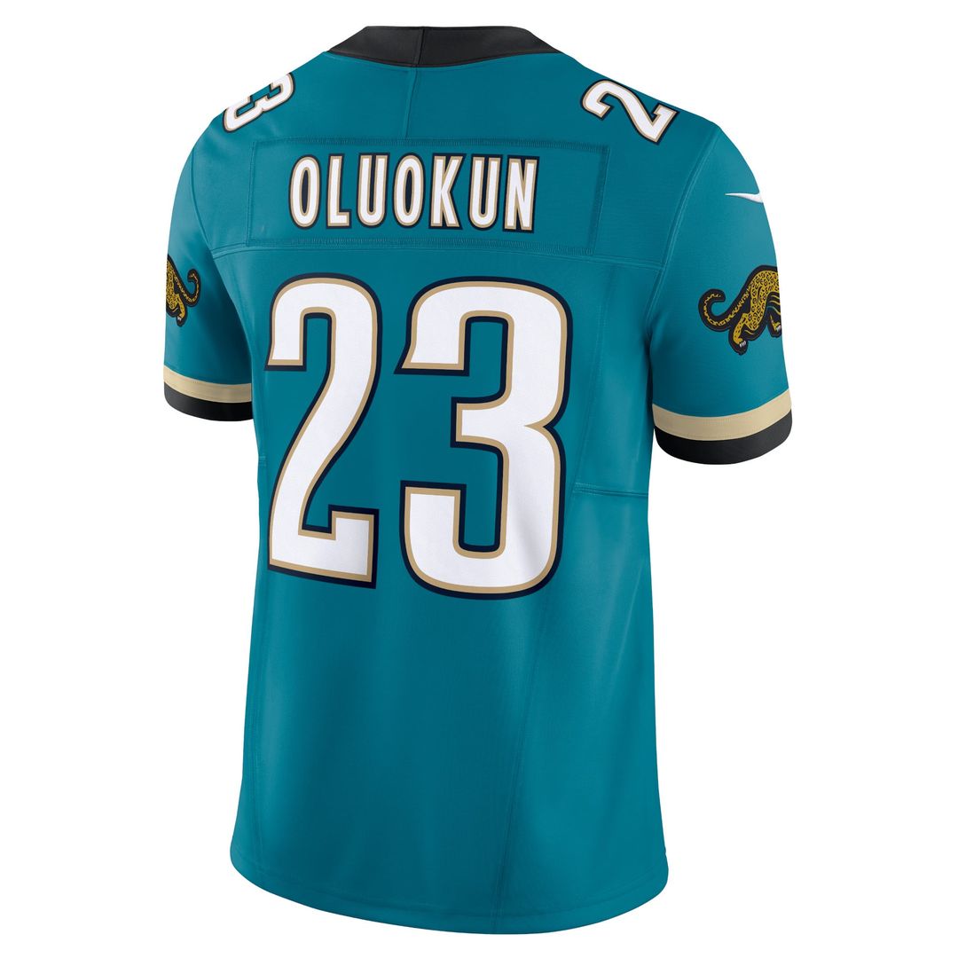 Men's Jacksonville Jaguars Foye Oluokun Nike Teal Prowler Throwback Vapor F.U.S.E. Limited Jersey