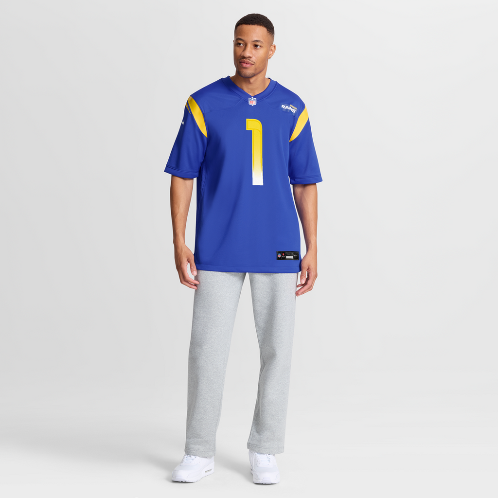 Men's Los Angeles Rams Emmanuel Forbes Jr. Nike  Royal Team Game Jersey