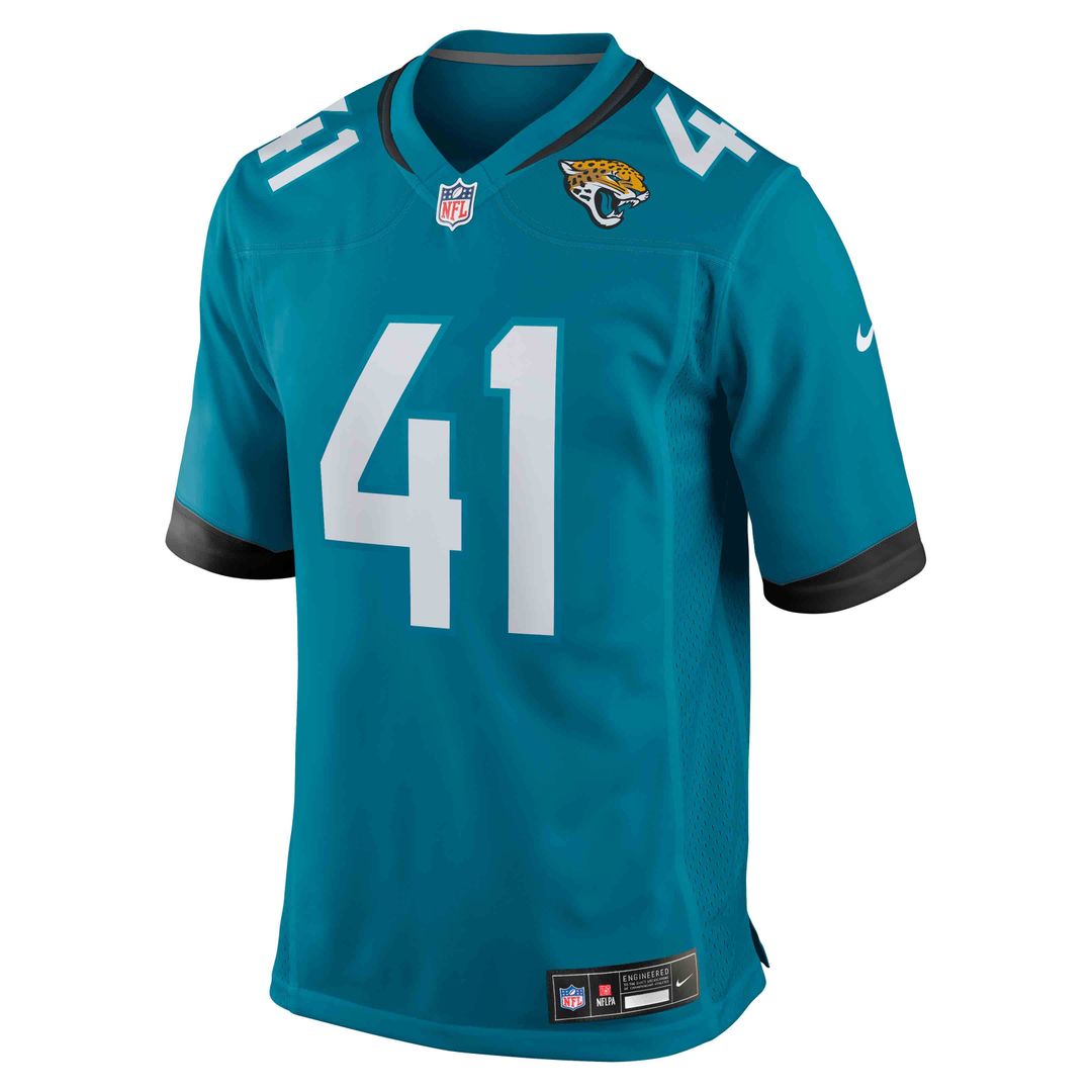 Men's Jacksonville Jaguars Josh Hines-Allen Nike Teal Player Game Jersey