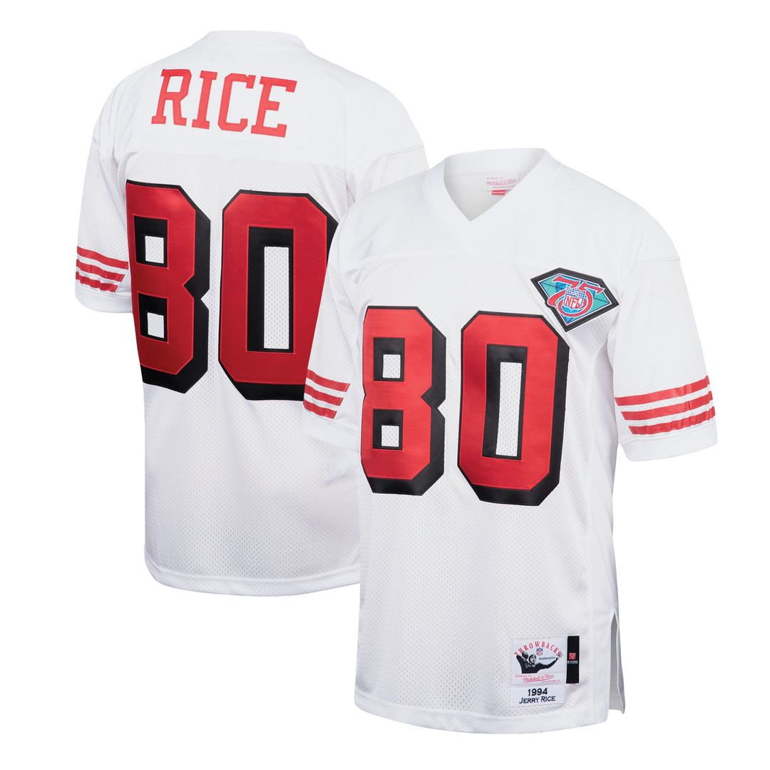 Men's San Francisco 49ers 1994 Jerry Rice Mitchell & Ness Scarlet Authentic Throwback Retired Player Jersey