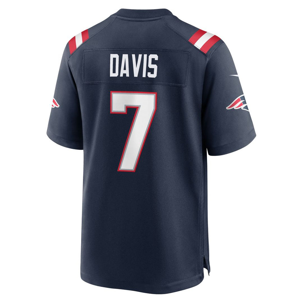 Men's New England Patriots Carlton Davis Nike Navy Team Game Jersey