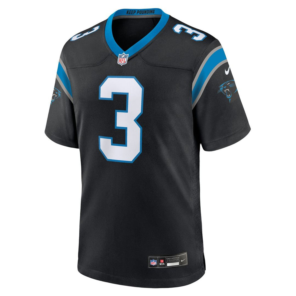 Men's Carolina Panthers Princely Umanmielen Nike  Black Team Game Jersey