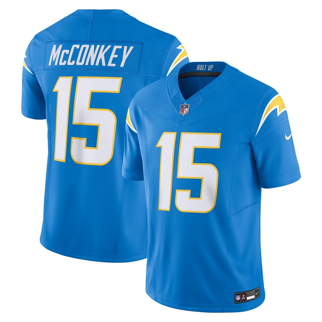 Men's Los Angeles Chargers Ladd McConkey Nike Powder Blue Team Vapor F.U.S.E. Limited Jersey