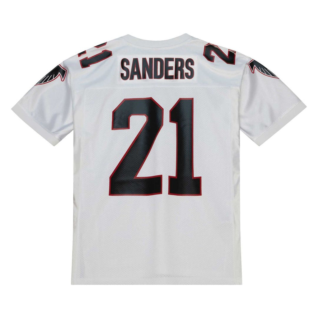 Men's Atlanta Falcons 1991 Deion Sanders Mitchell & Ness White Authentic Throwback Retired Player Jersey