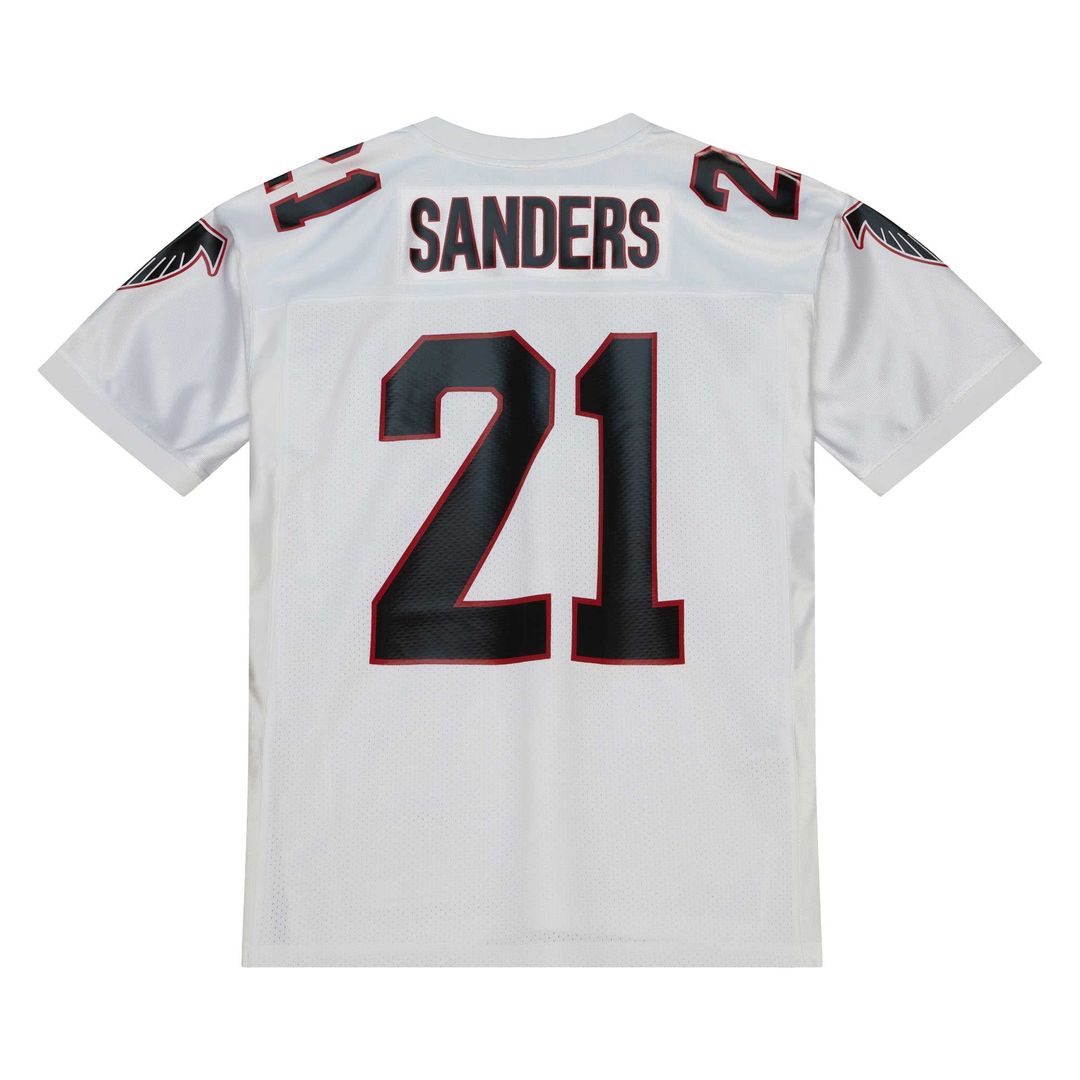 Men's Atlanta Falcons 1991 Deion Sanders Mitchell & Ness White Authentic Throwback Retired Player Jersey