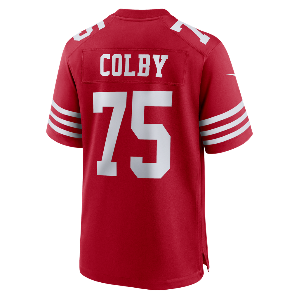 Men's San Francisco 49ers Connor Colby Nike  Scarlet Team Game Jersey