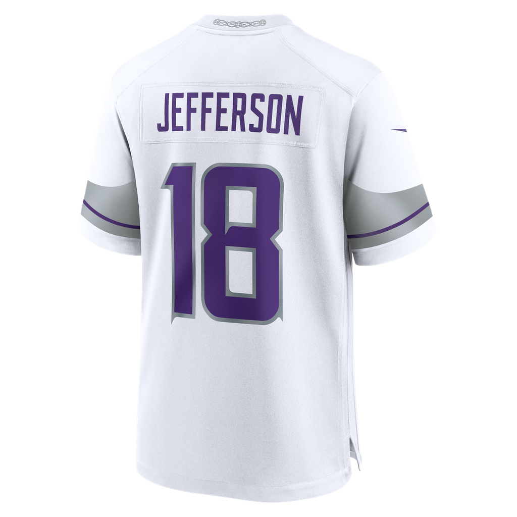Men's Minnesota Vikings Justin Jefferson Nike White Alternate Game Player Jersey