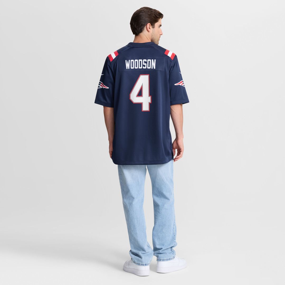 Men's New England Patriots Craig Woodson Nike Navy Team Game Jersey