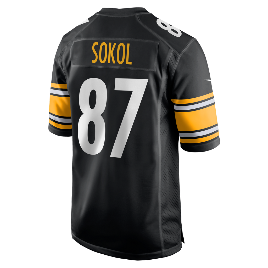 Men's Pittsburgh Steelers Matt Sokol Nike  Black Team Game Jersey